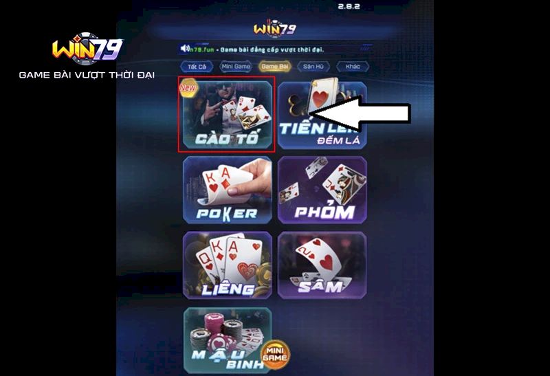 Chơi bài cào tố tại Win79